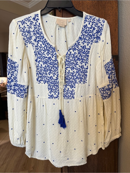Anthropologie Tops - Anthropologie Libra Peasant Top by Vanessa Virginia size 6